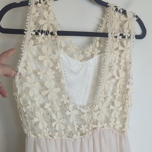 Fairycore Embroidered Lace Semi-sheer Dress Women's Size M* - Picture 5 of 11